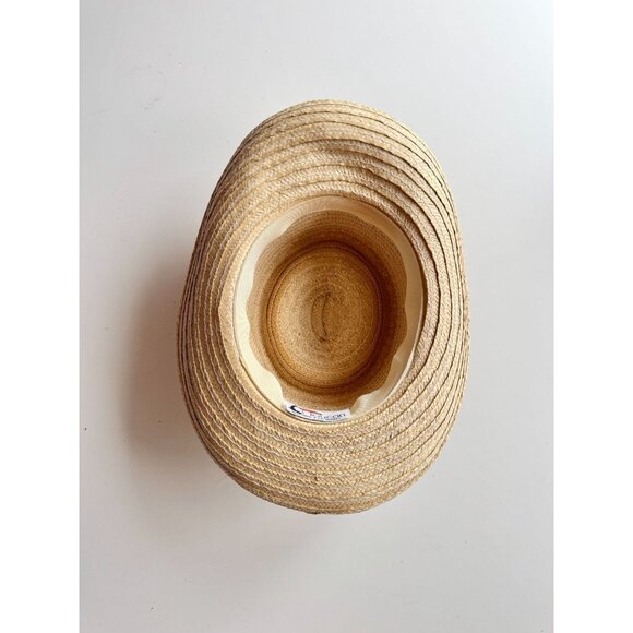 Vintage TOUCAN Straw Raffia Fake Fruit Embellished Gambler Hat, One Size - Picture 10 of 14